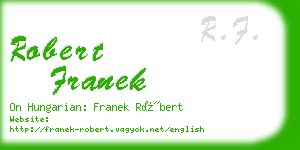 robert franek business card